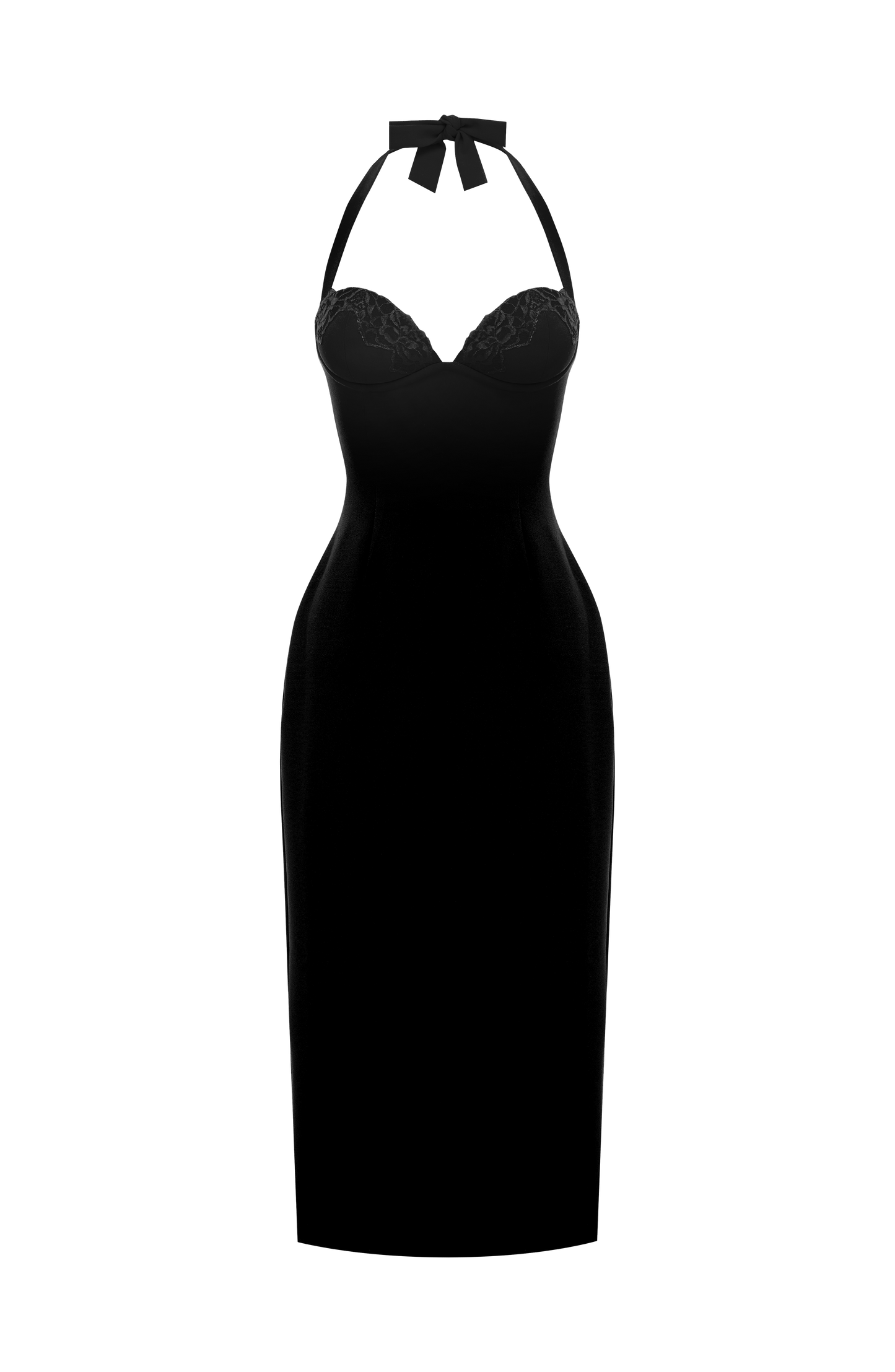Cassia Midi Dress - Black