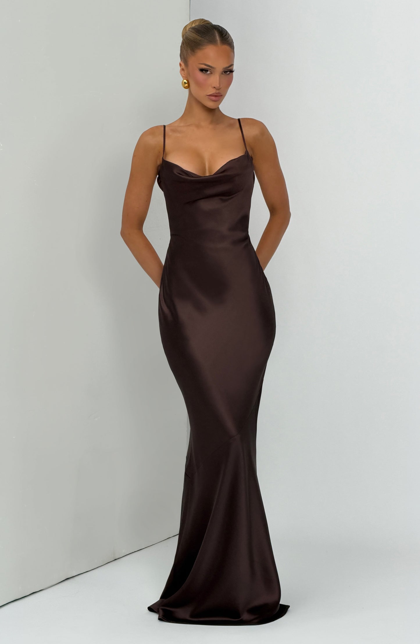 Sorelle Maxi Dress - Plum Brown