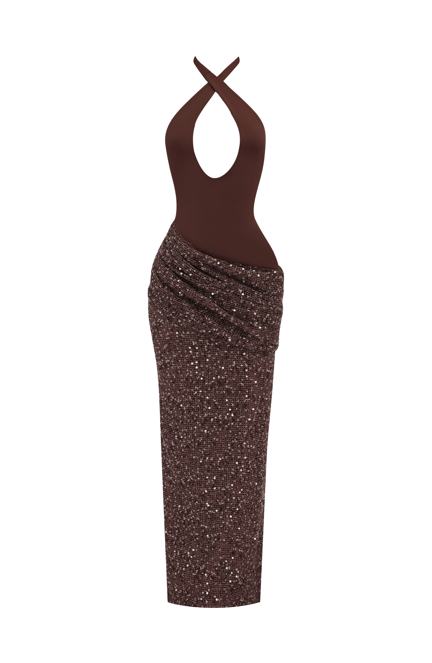 Solea Maxi Dress - Plum Brown