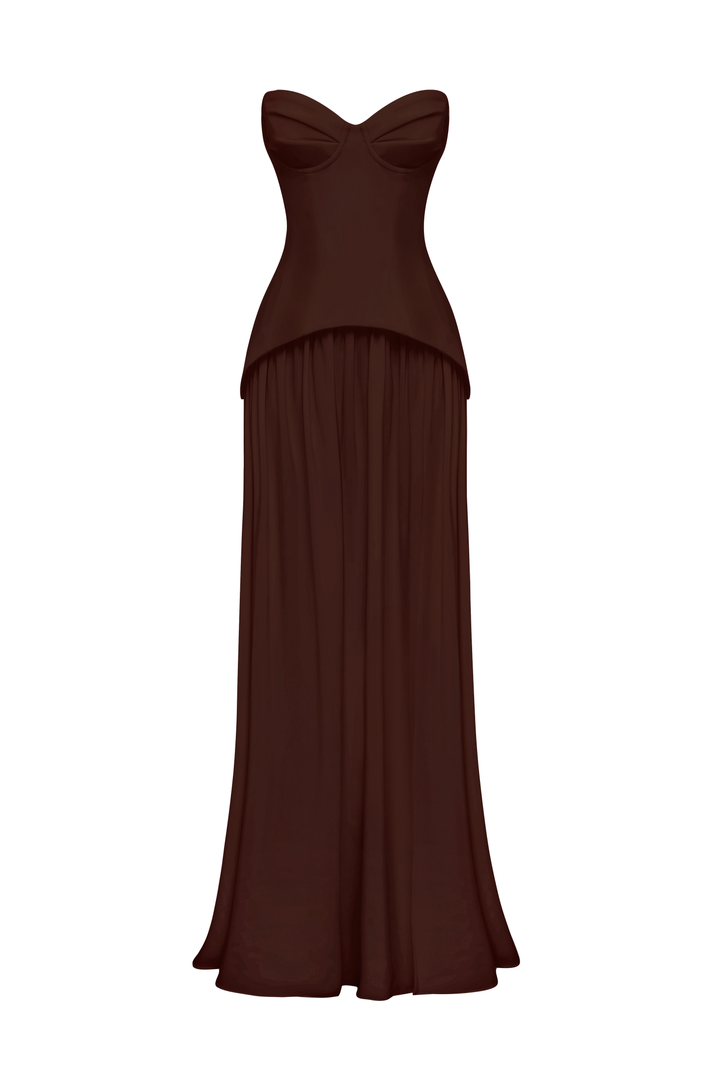 Vietta Maxi Dress - Plum Brown