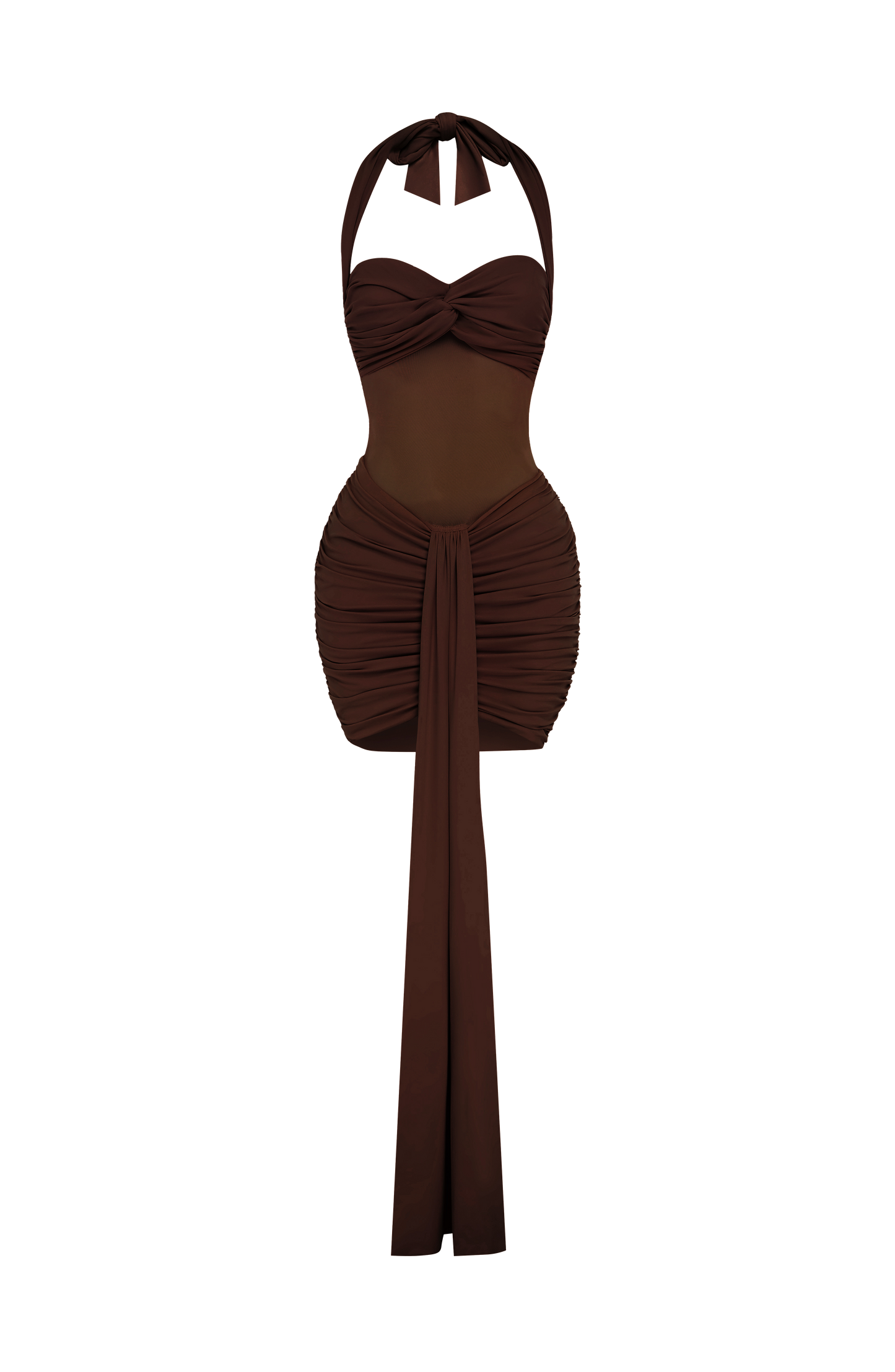 Vixen Mini Dress - Plum Brown