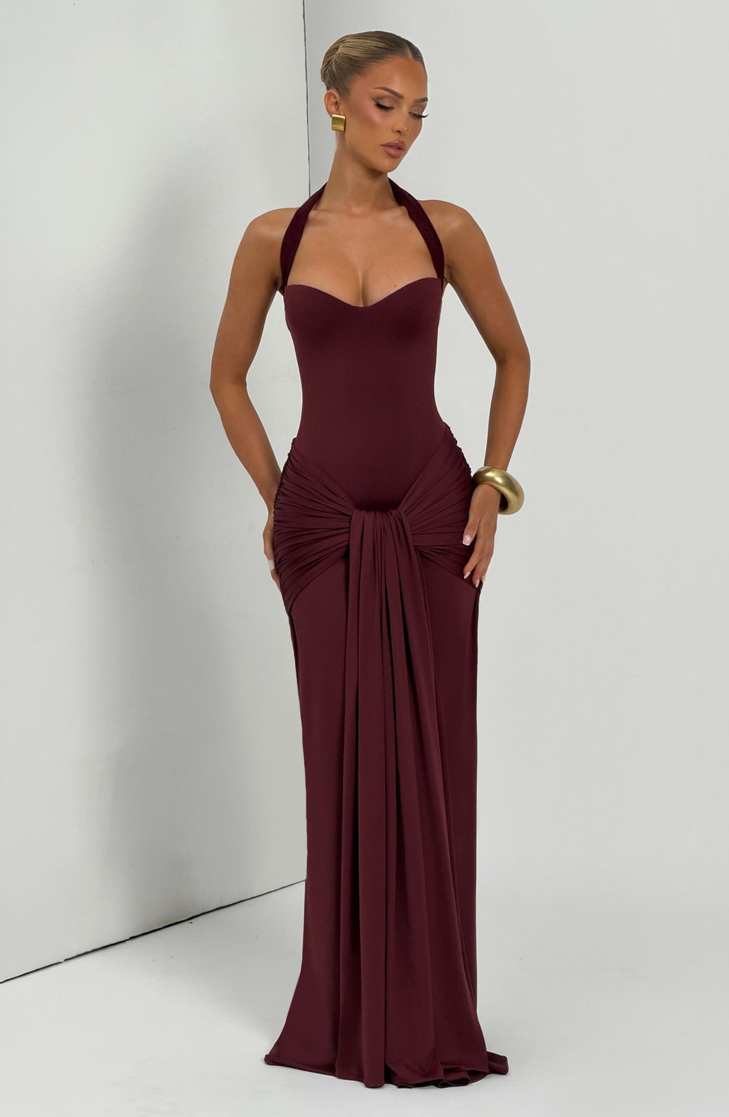 Gia Maxi Dress - Cherry Lacquer