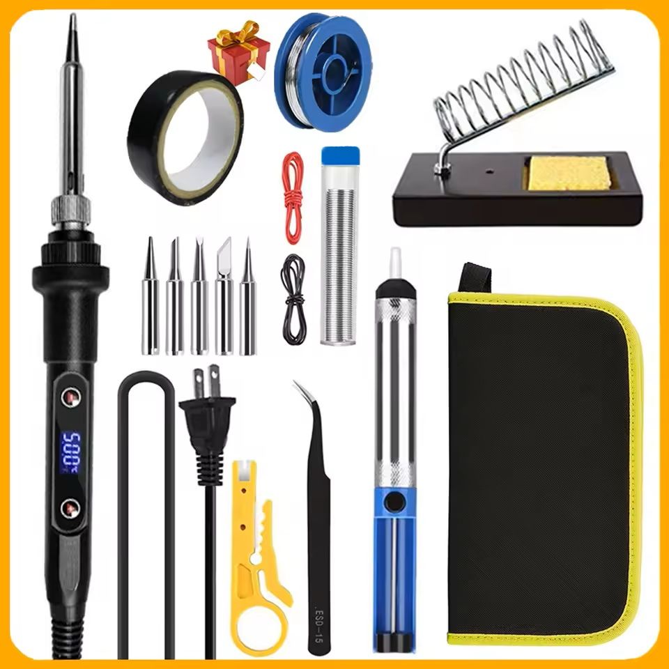 Electric Soldering Iron Kit With Adjustable Temperature And LCD Display 13