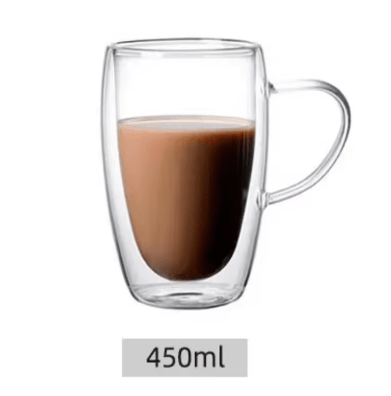 Double Wall Insulated Glass Cups Clear Handmade Drinkware For Coffee Tea And Whiskey 9