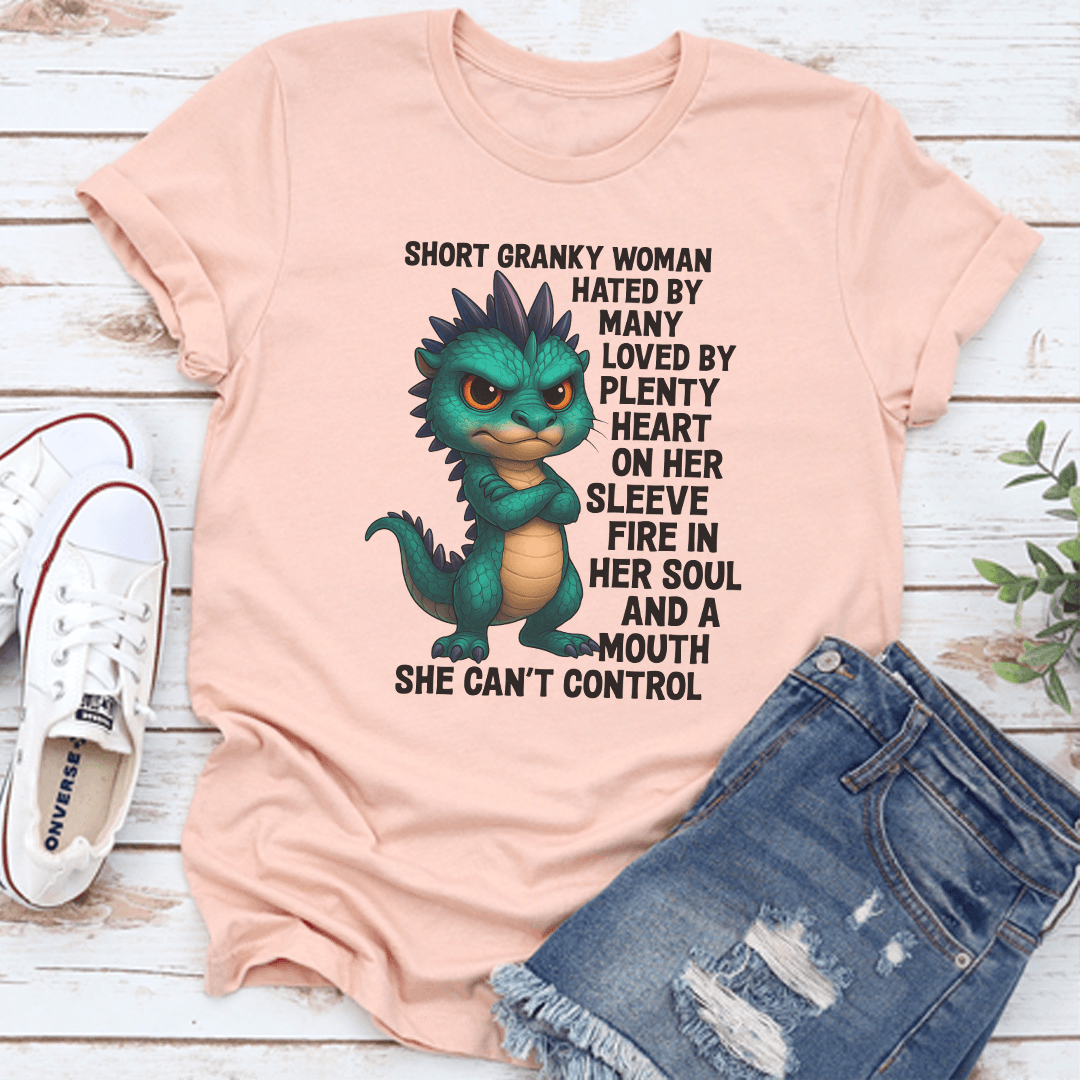 Short Granky Woman Hated By Many Loved By Plenty Heart Tee 3