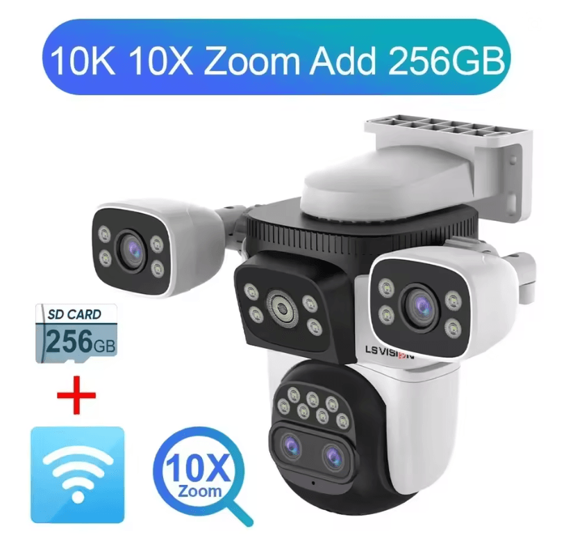 LS VISION 20MP 10X Zoom WiFi Outdoor Security Camera With Four Lens PTZ And Human Auto Tracking 5