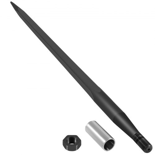 3600 Lbs Capacity Black Coated Bale Forks 39 Bale Hay Spike With Hex Nut Sleeve For Tractors Loade 9