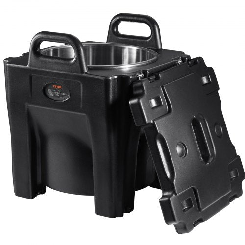 Insulated Food Carrier, Stackable Catering Hot Box w/ Stainless Steel Barrel, LLDPE Top Load Food Warmer for Restaurant