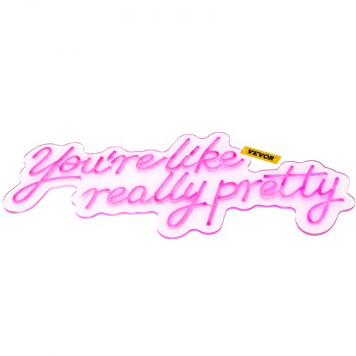 Large Pink LED Neon Sign 275 X 12 Youre Like Really Pretty Wall Decor With Remote Perfect For Bedro 10