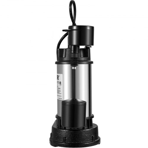 1.5 HP 6000 GPH Submersible Water Pump with Vertical Float Switch, Heavy-Duty Basement Sump Pump for Flooding Areas