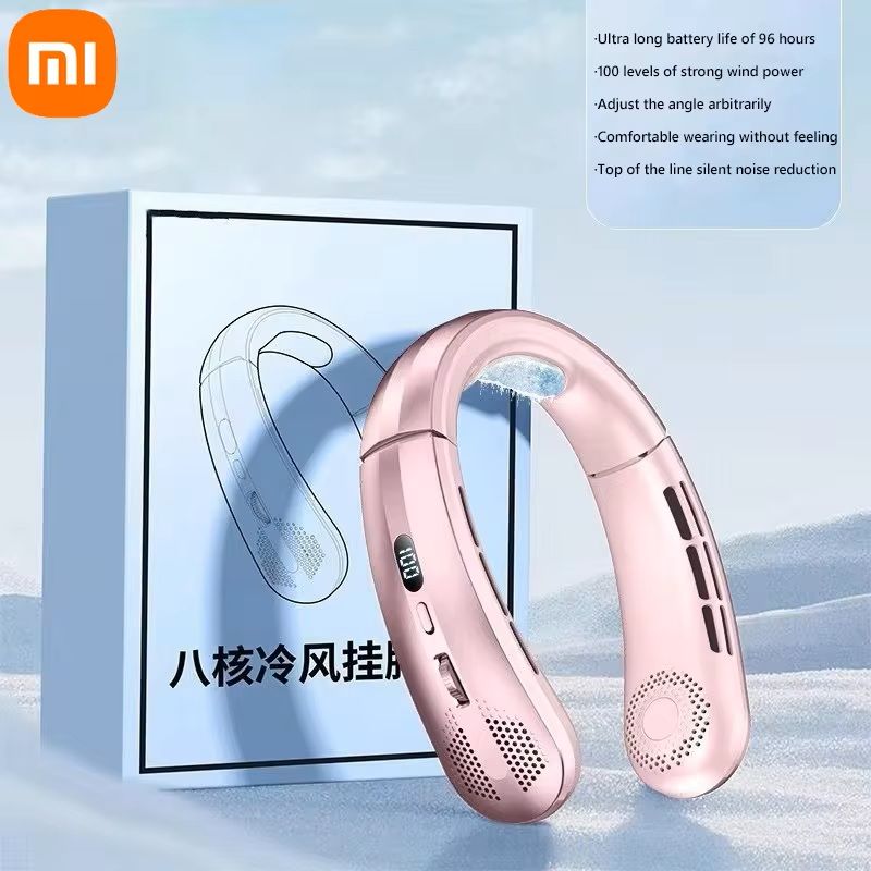 Portable Bladeless Neck Fan With LED Display And USB Charging 10
