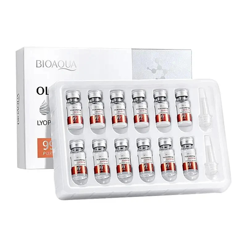 Facial Microneedling Serum Yeast Freeze-Dried Powder Skin Care Set Anti-Aging Peptides Essence to Shrink Pores, Brighten