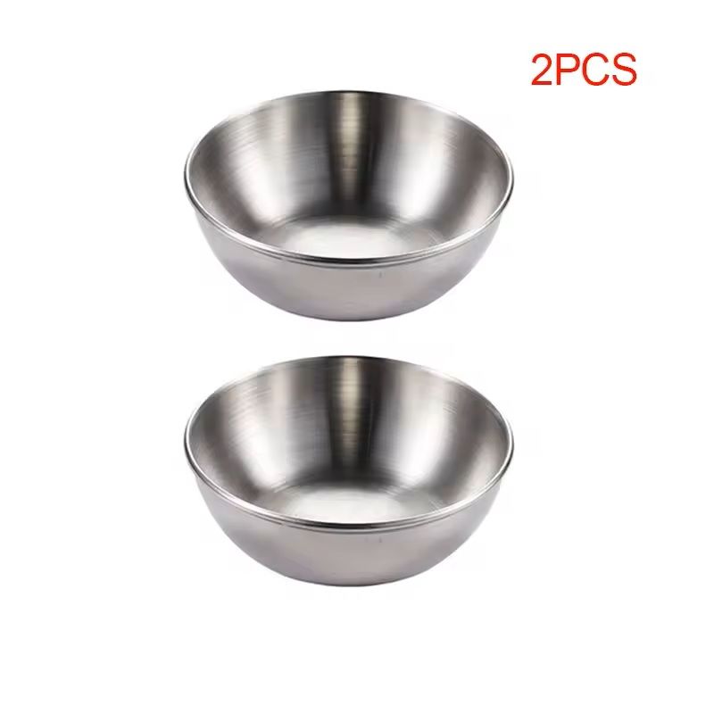 Stainless Steel Golden Sauce Dish Set Of 2 6