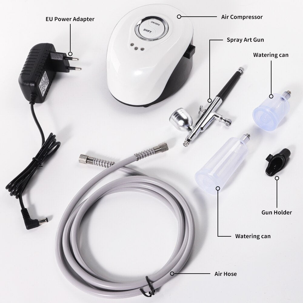 Professional Airbrush Machine For Nails Art Tattoo Cake Nano Mist Sprayer Beauty Tool With Oxygen 5