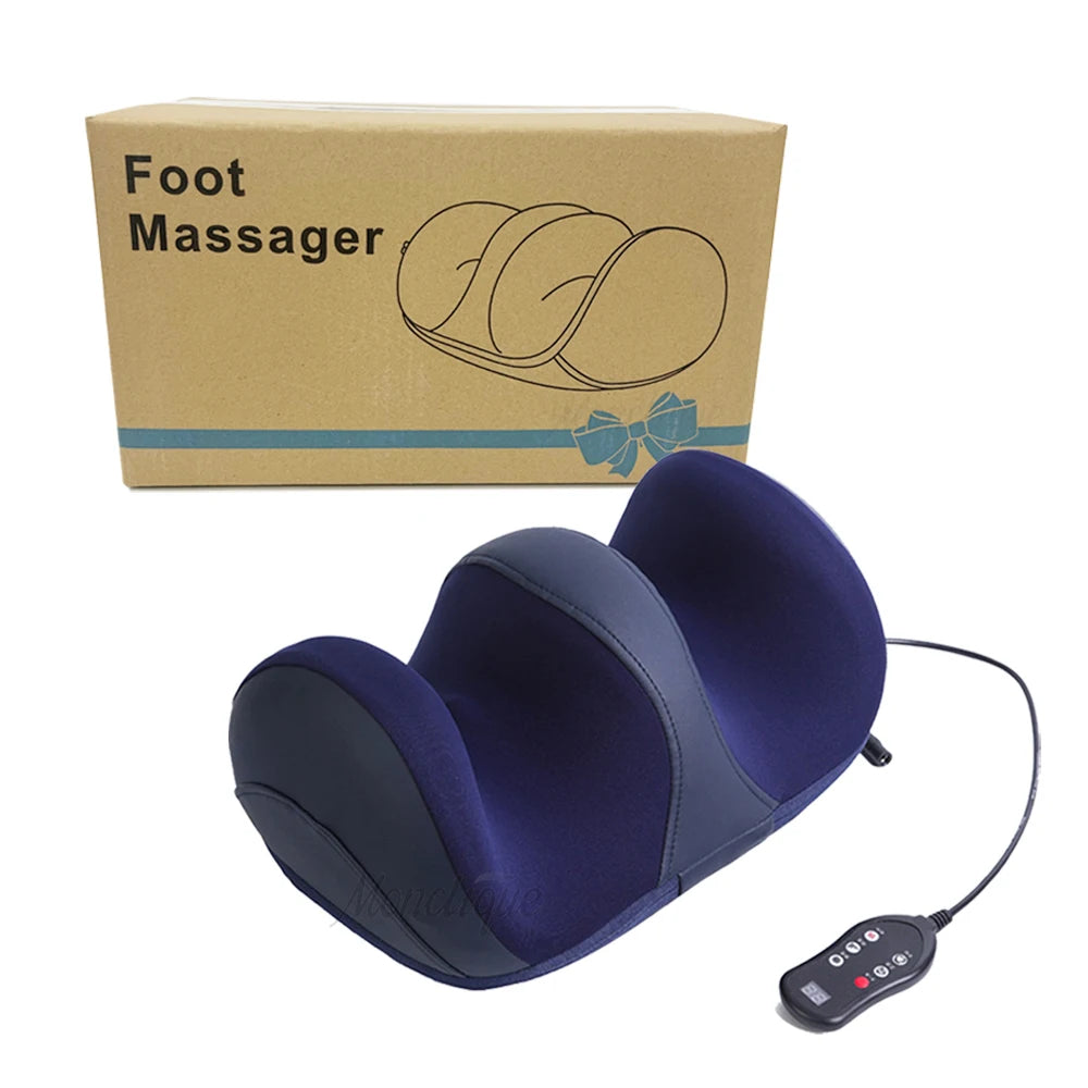 Electric Foot Leg Massager With Shiatsu Kneading Roller Heating Therapy Hot Compression 5