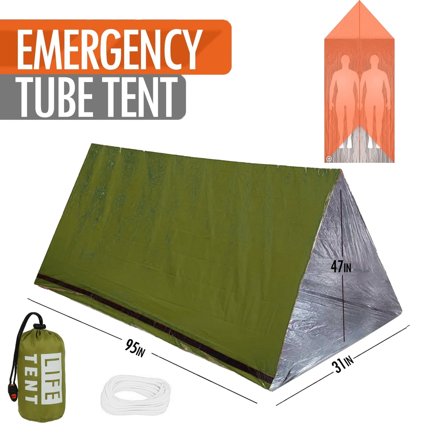 2 Person Emergency Tent Casa De Waterproof Camping Travel Shelter Pergola Family Campaign House Tourist Tents Outdoor