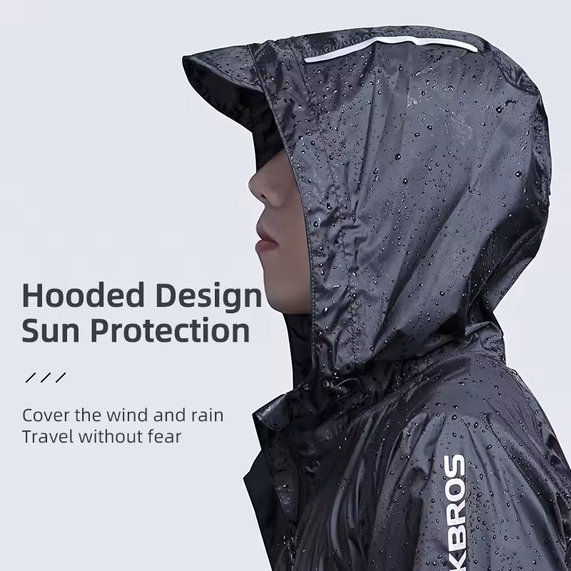 Mens Waterproof Cycling Jacket Reflective Hooded Windbreaker 5