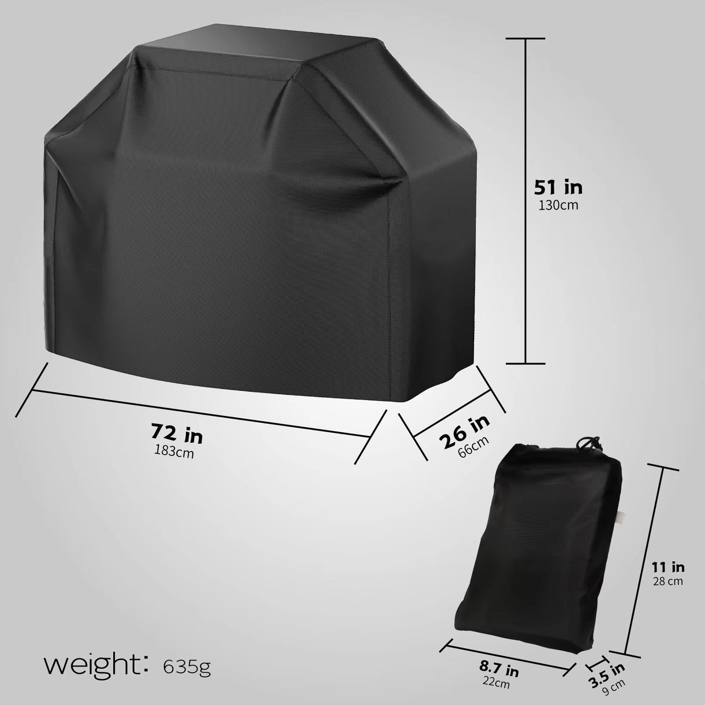 GrillGuard Pro Heavy Duty Waterproof BBQ Cover Heat Stain Resistant AllSeason Protection 12