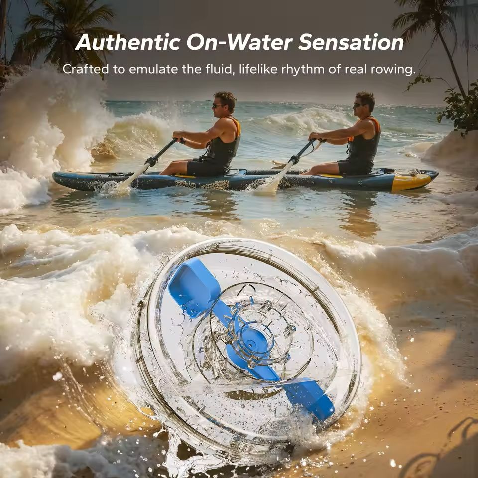 Foldable Water Rowing Machine With Monitor And 400 Lbs Weight Capacity 5