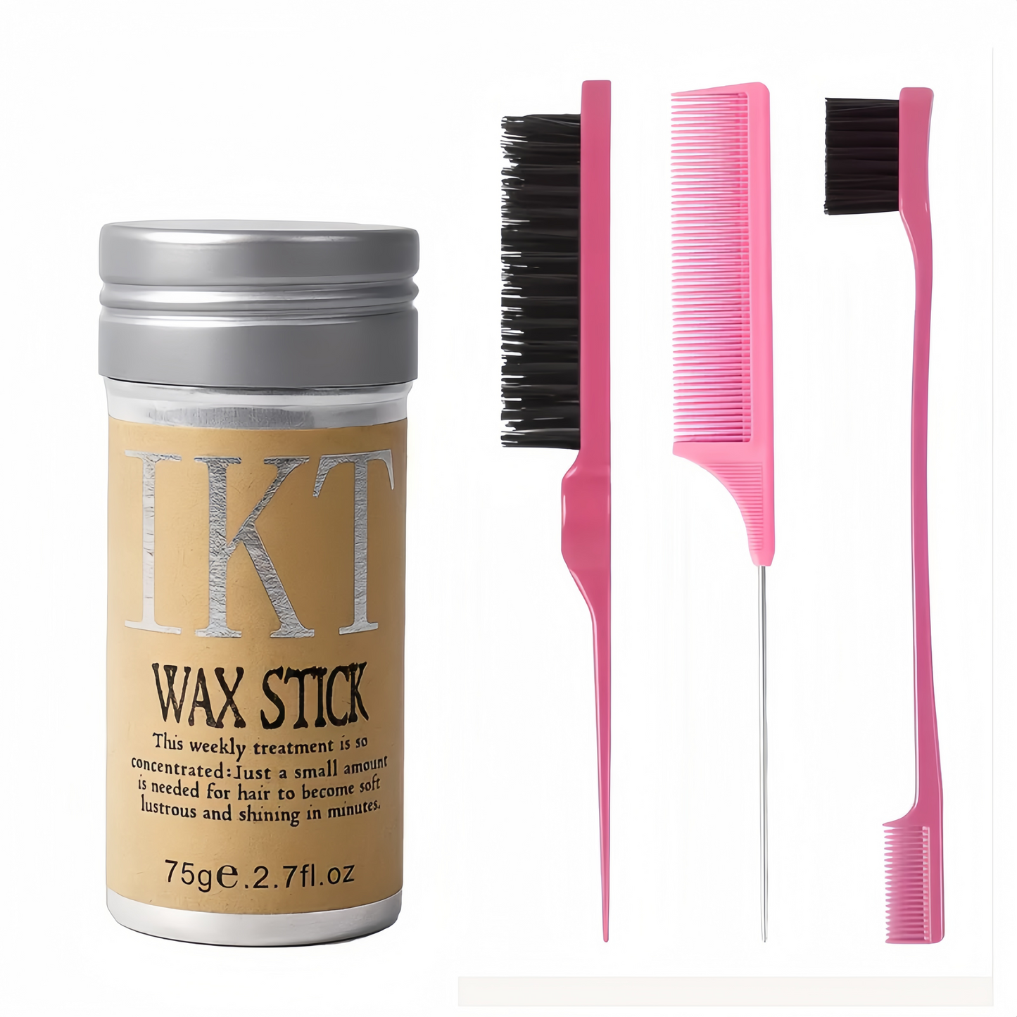 Flyaway Hair Wax Stick For Kids Women Slick Back Styling Pomade Edge Control Brush Gel For Toddler 6