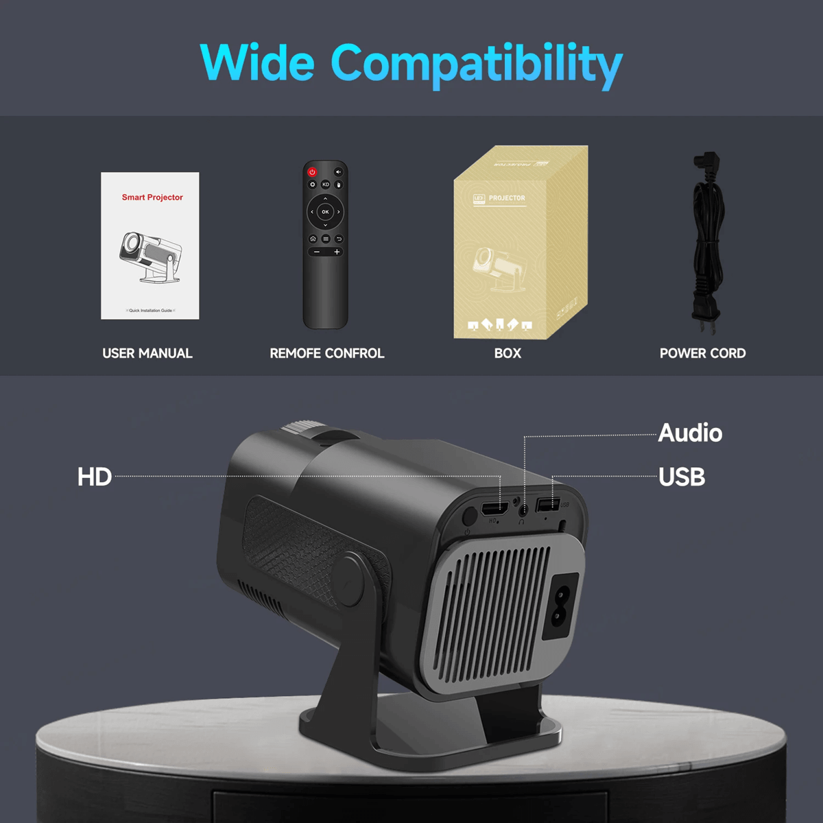 Magcubic HY320 Mini 4K Android Projector With WiFi 6 And Bluetooth For Home And Outdoor Use 10