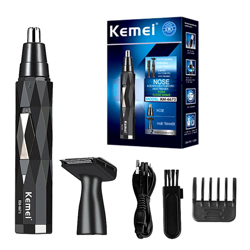 Nose Hair Trimmer Men Rechargeable Ear Cleaner & Eyebrow Shaper, Portable Electric Beard Facial Hair Removal Machine