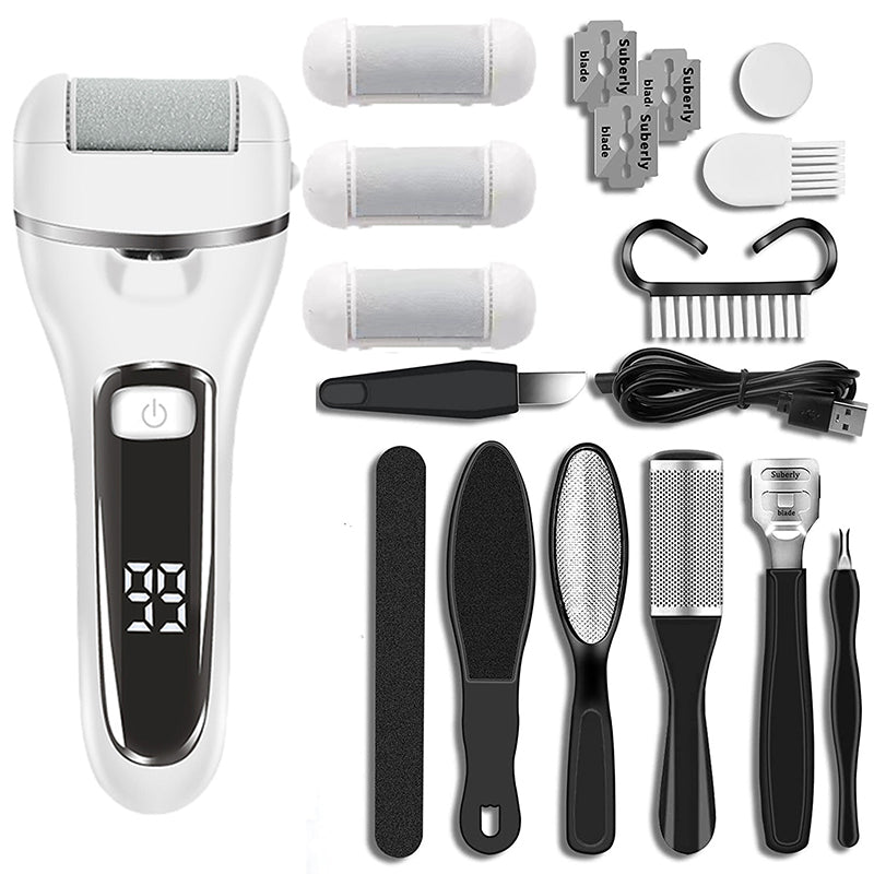 Electric Foot File Callus Remover, Sandpaper Grinding Pedicure Tool for Heels, Dead Skin & Hard skin Removal, Foot Care