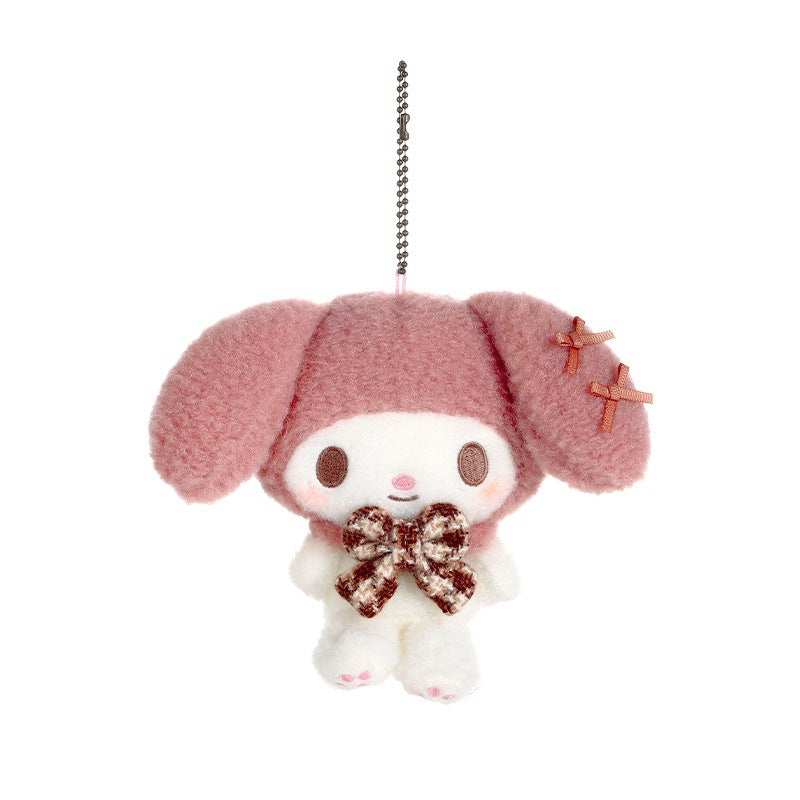 Kawaii Hello Kitty Kuromi Plush Keychain Sanrioed Cute Doll Pendant For Bags Kids Car Gifts Christ 18
