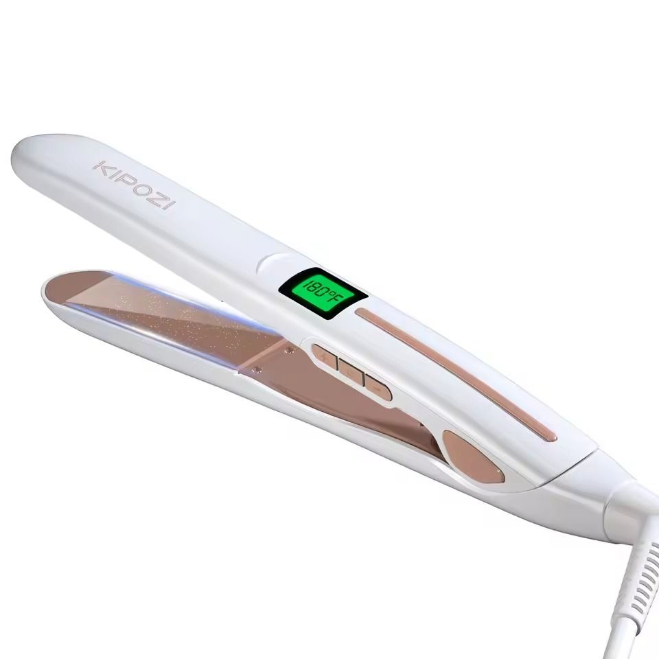 Titanium Digital Flat Iron With LCD Display And Dual Voltage For Smooth Styling 8