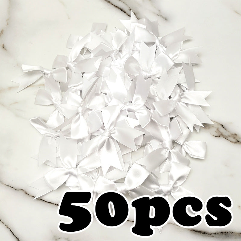 Small Fresh Pink Ribbon Bow, Satin Ribbon Flower for DIY Party Decoration & Handcraft