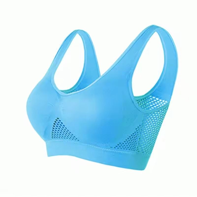 Hollow Out Wireless Sports Bra Breathable Support From S To 6XL 12