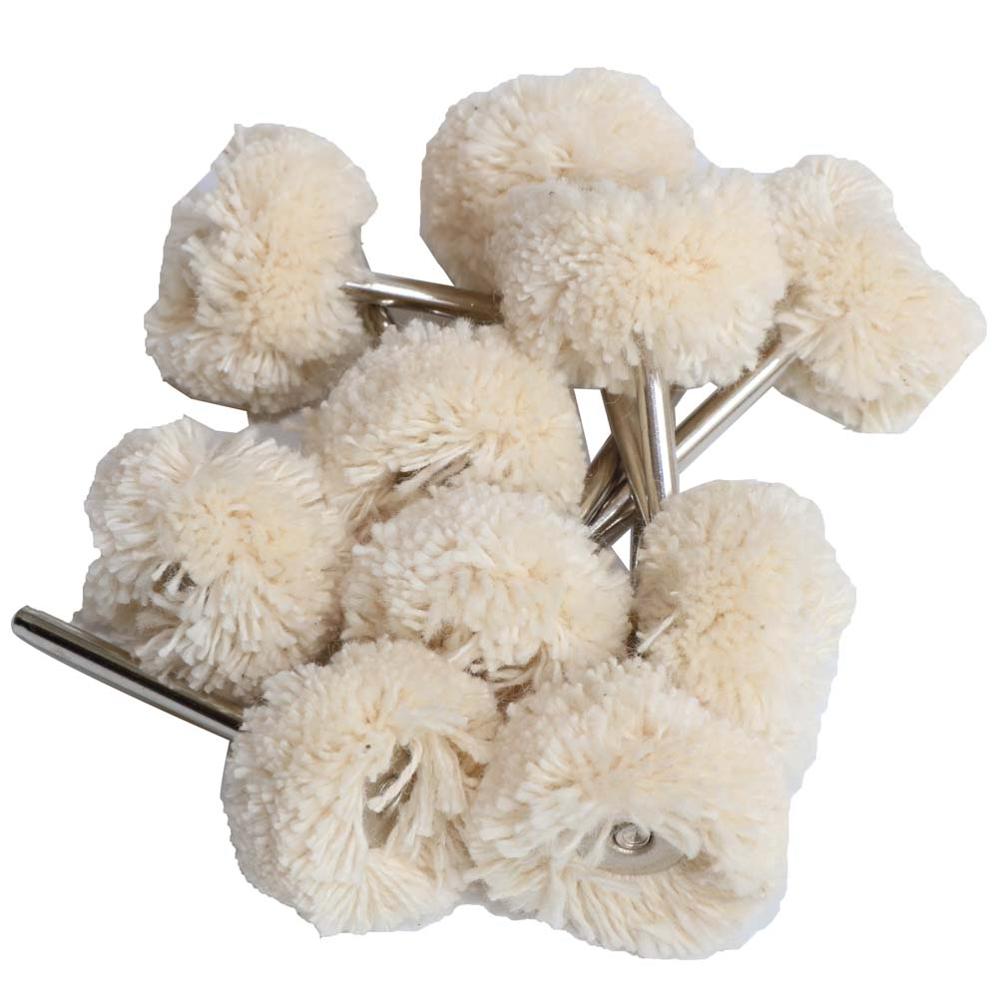 Wool Felt Sanding Grinding Buffing Wheel with Shank, Cotton Polishing Head Brush for Dremel Rotary Drill Tools