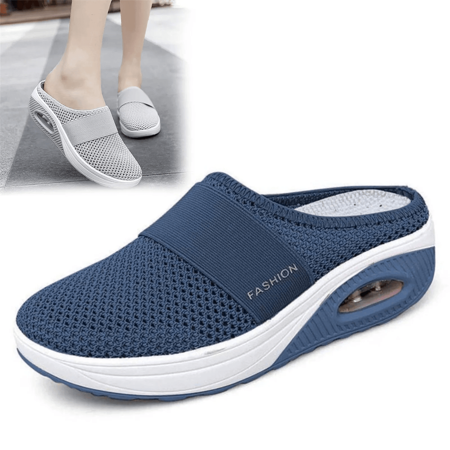 Womens SlipOn Mesh Walking Sandals With Arch Support And Soft Sole 13
