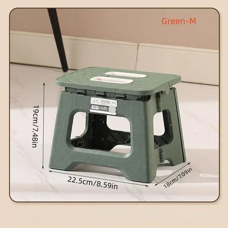 Adult & Children Folding Plastic Saddle Stool, Thickened Portable Camping and Fishing Chair