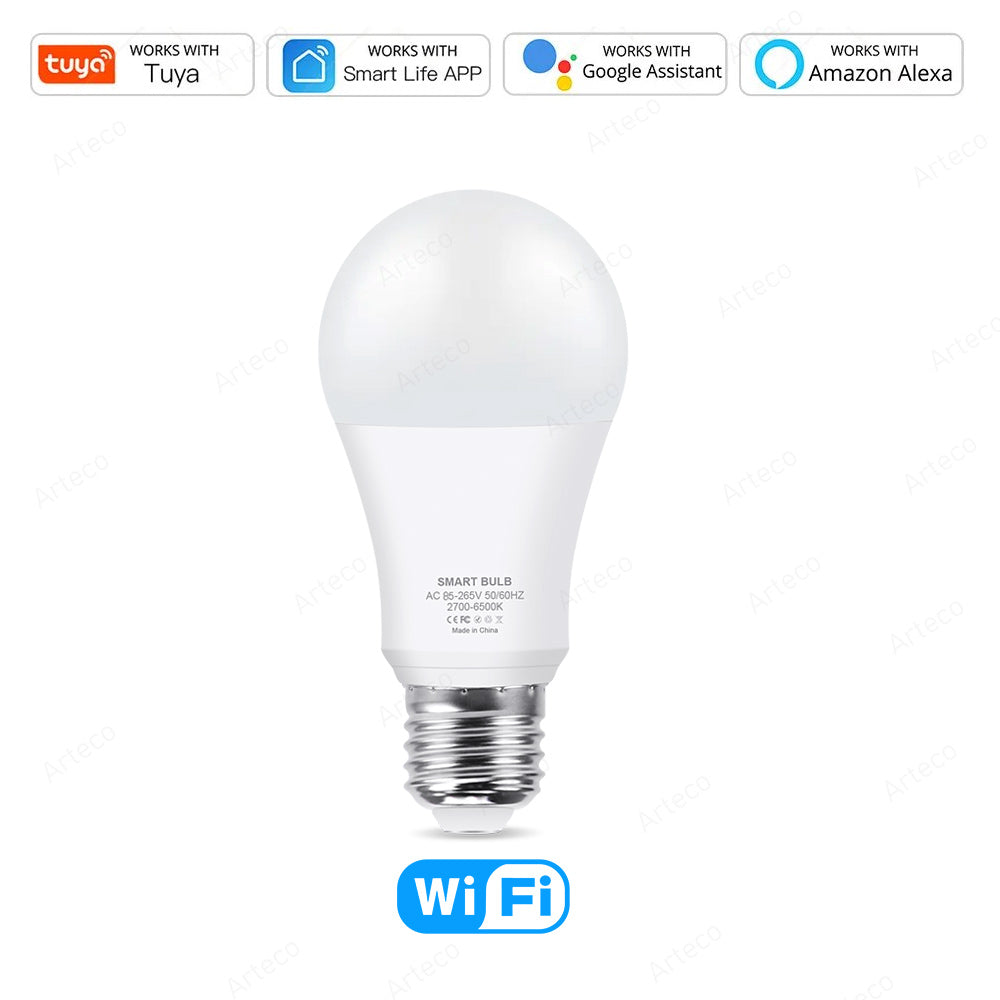 Smart Tuya Zigbee LED Light Bulb, WiFi RGB Cool Warm White Smart Bulb Works with Alexa & Google Home for Room Decor