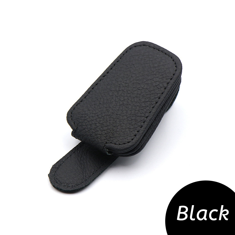 Universal Car Sunglasses Holder – Clip-On Sun Visor Eyeglasses Stand with Card & Ticket Holder – Sturdy Car Accessories
