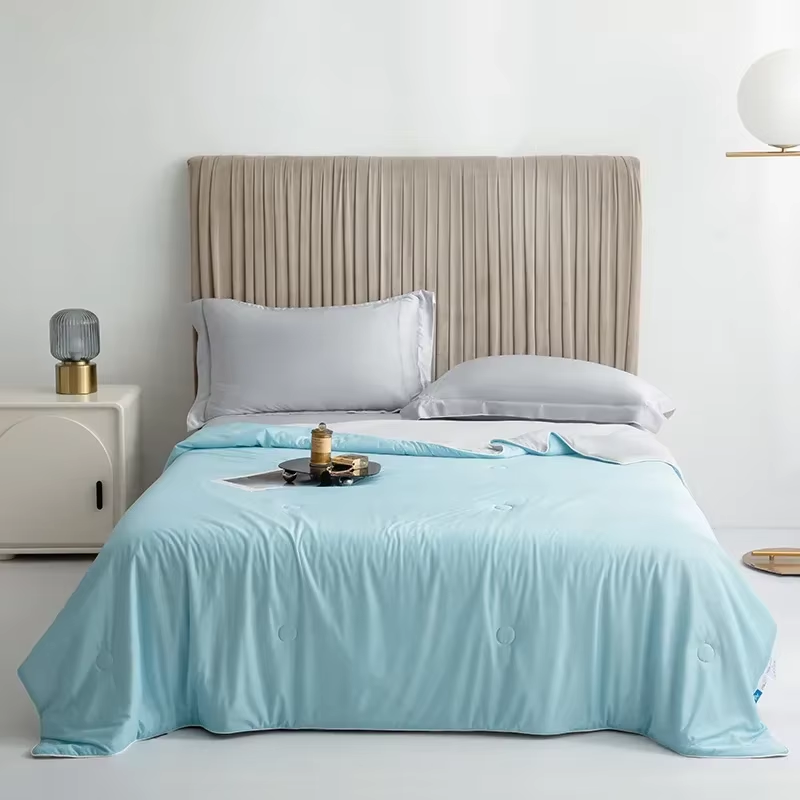 Silky Cooling Blanket For Bed Lightweight Cooled Summer Comforter DoubleSided Cold Cooling Fabric 6