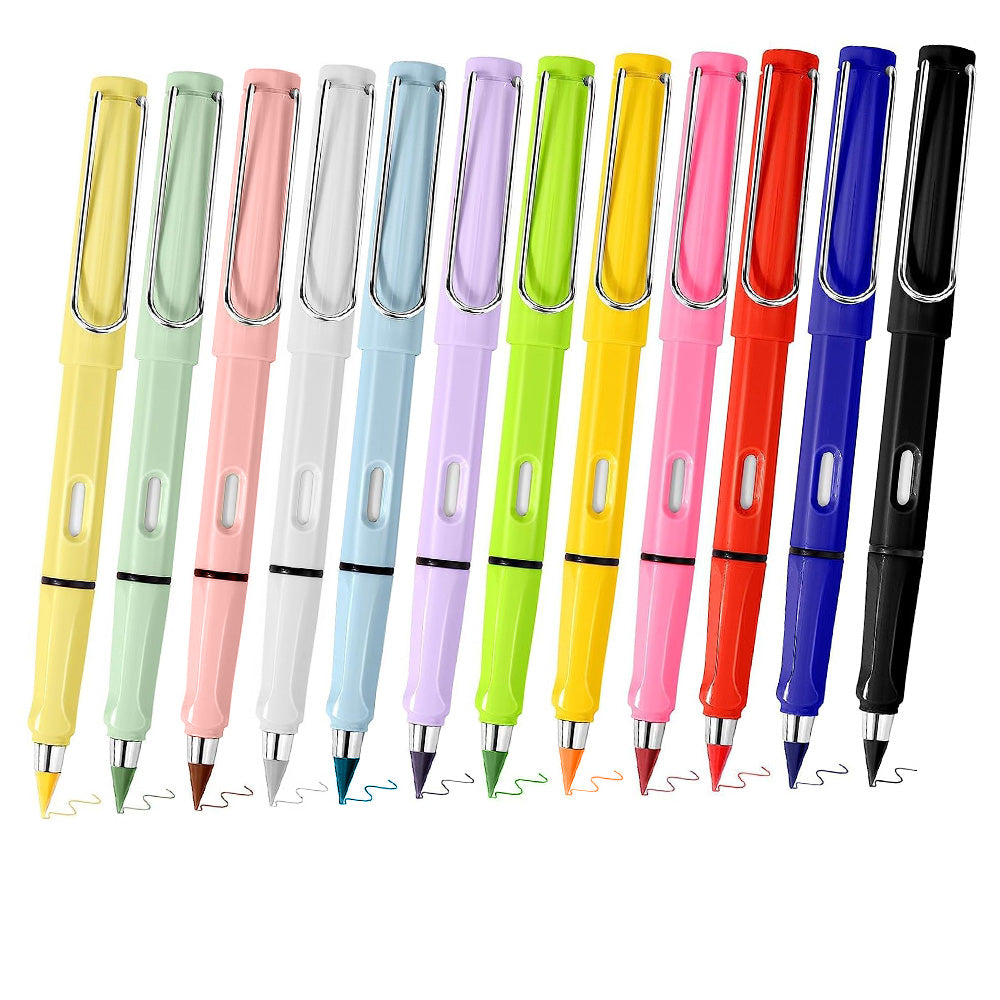 Color Eternal Pencil Set Wipeable Magic Replace Head, Eco Friendly Drawing for Kids, School Gift Supplies