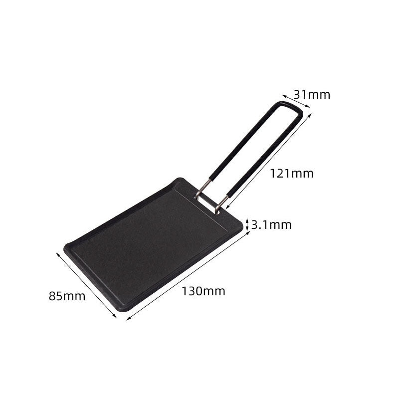 Portable Camping Cookware,Mini Iron Frying Pan for Travel & Outdoor BBQ,Compact Grill Pan for Hiking, Picnics &Adventure