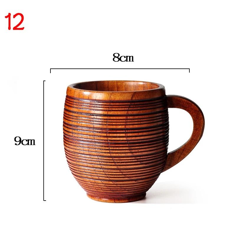 Wooden Big Belly Cup Handmade From Natural Spruce 17