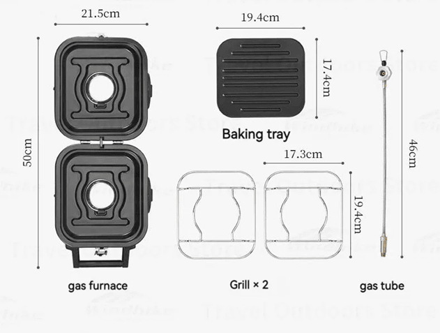 Naturehike Double Burner Folding Gas Stove Portable Outdoor Camping Cooker 4