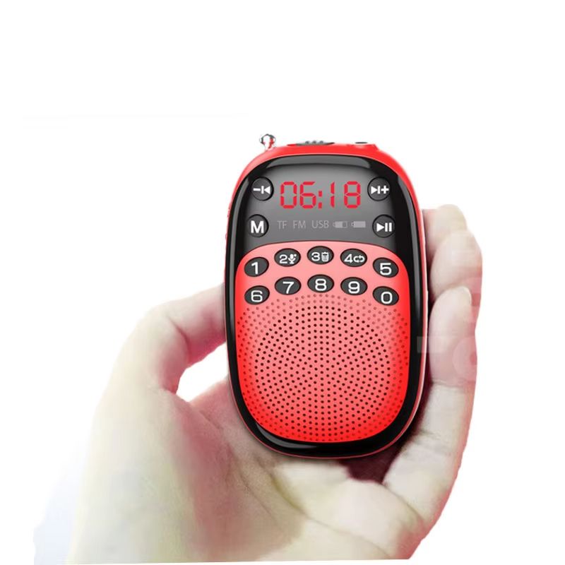 Mini Pocket FM Radio With Bluetooth Speaker Portable Rechargeable DSP Radio With Recording TFUSB M 7