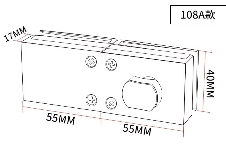 NoDrill Glass Door Floor Latch Lock Zinc Alloy Ground Bolt For Bathroom Toilet Shop Or Home Use 7
