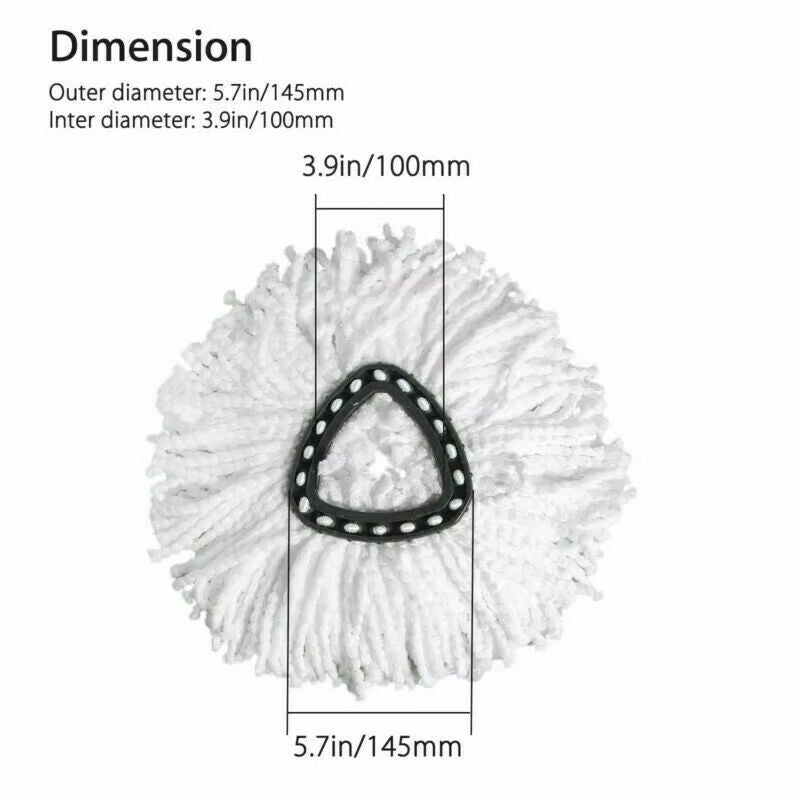 2in1 Microfiber Spin Mop Refill Easy Wring Replacement Head For Deep Cleaning Floors 5