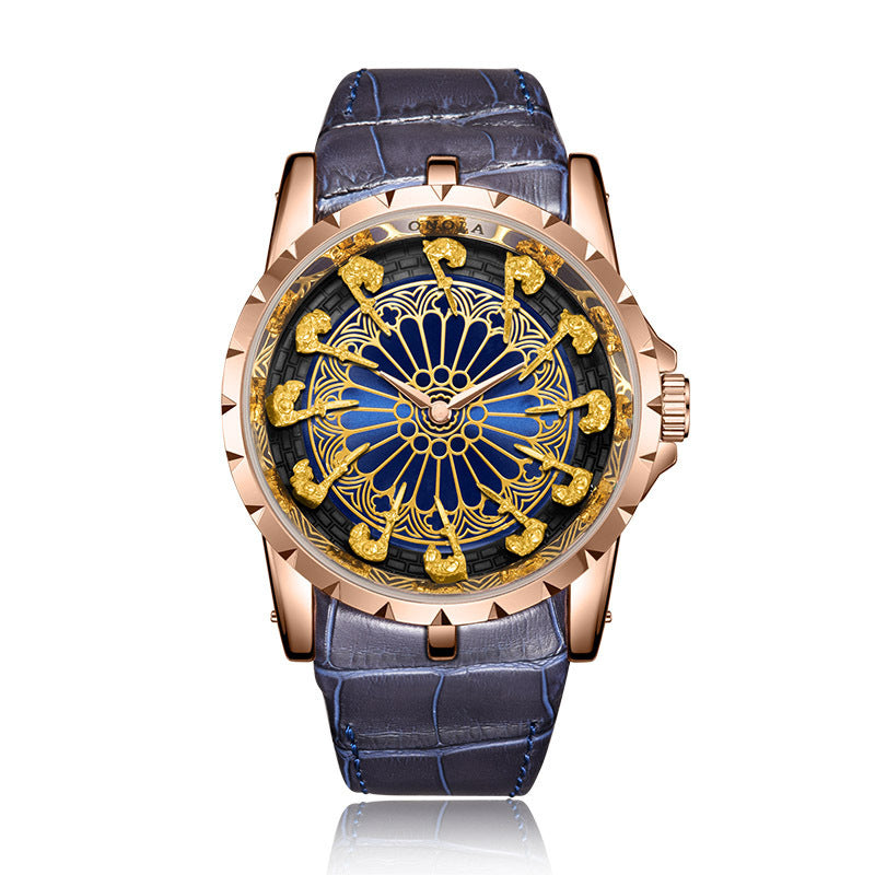 Medieval Style Men Waterproof Quartz Watch, Twelve Knight Design, Classic Gift for Him, Luxury Retro Timepiece