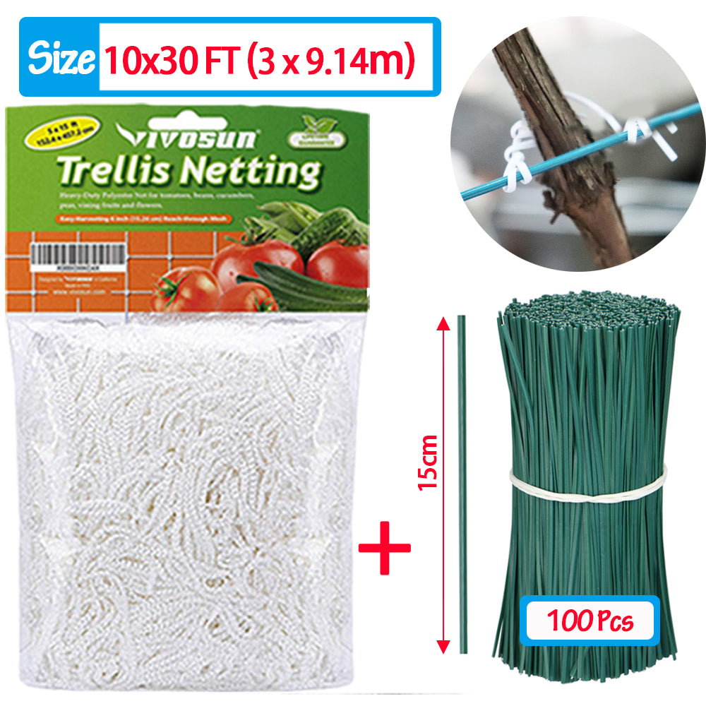 HeavyDuty Garden Climbing Net Trellis Plant Support Stand For Flowers Vegetables Vine Orchard Gard