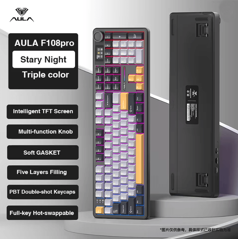 AULA F108 Pro Wireless Mechanical Keyboard With TFT Display 5