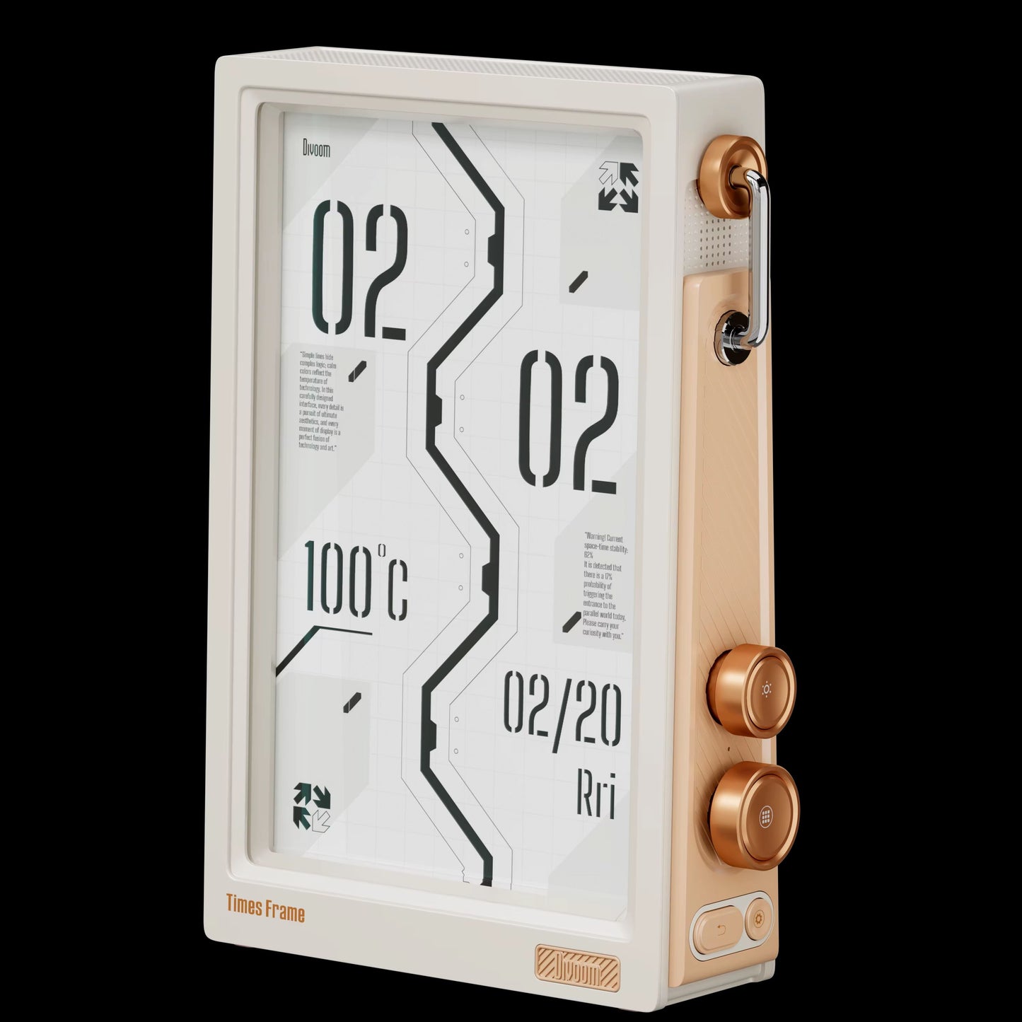 Divoom Times Frame Smart Display 101 DIY Digital Clock With Crypto Stocks Weather Calendar Widget 8
