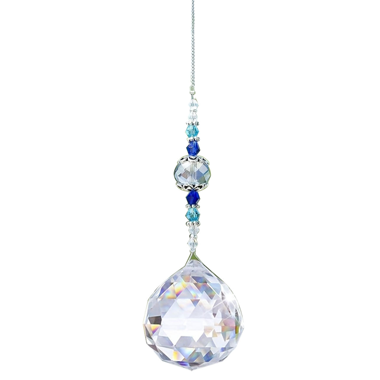 Clear Crystal Prism Suncatcher Ball, Rainbow Maker Window Yard Art Decor, Hanging Crystal Decor for Sunlight Reflections