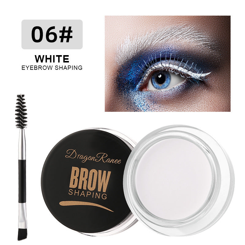 Dragon Ranee Wild Eyebrow Styling Eyebrow Cream, Multi Use Styling Eyebrow Gel Soap Wax, 6 Color Long Lasting Waterproof